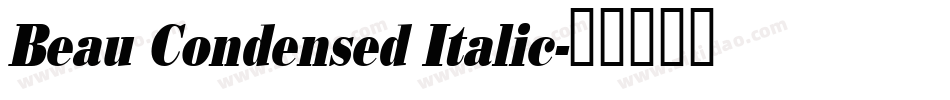 Beau Condensed Italic字体转换